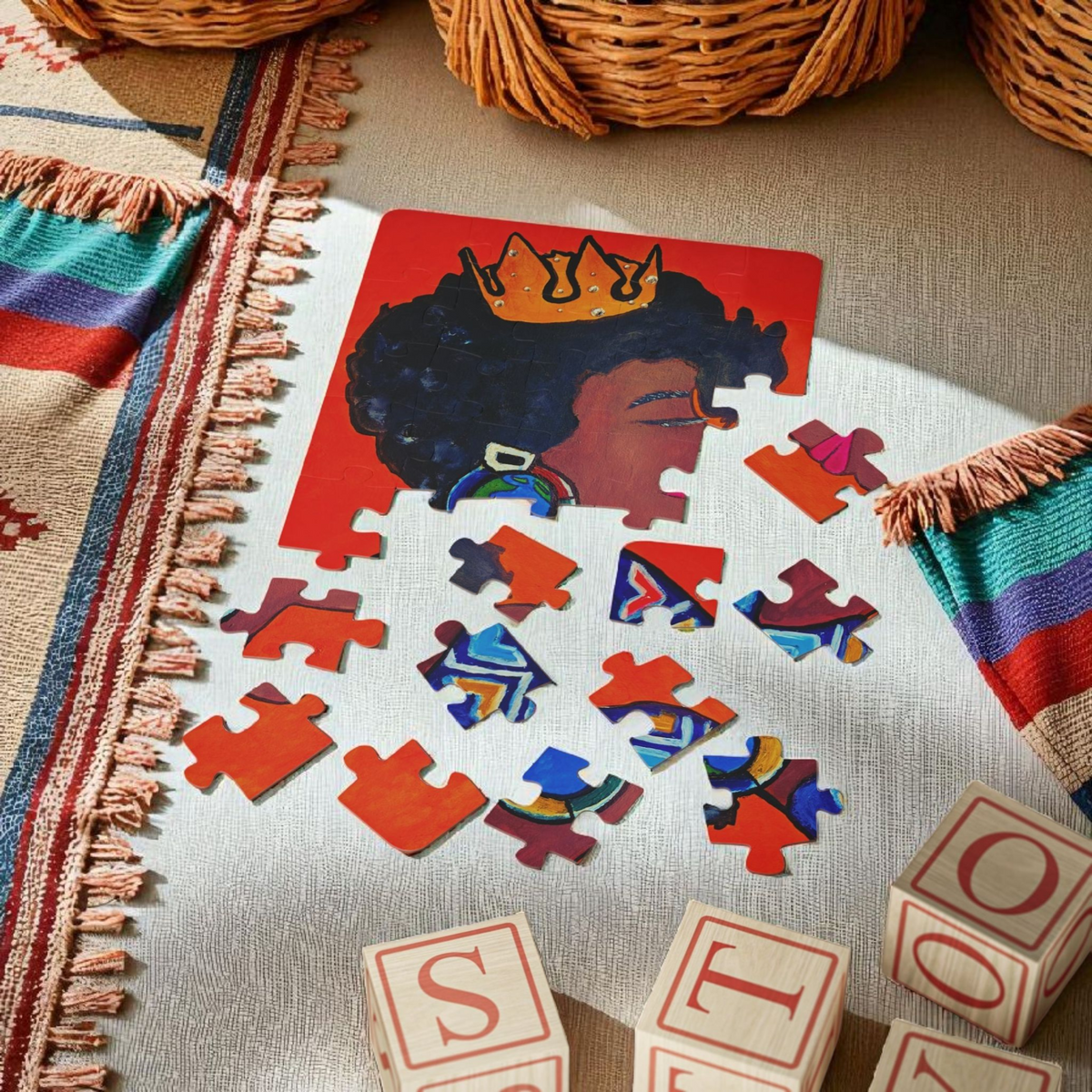 Kids' 30-Piece Crowned Queen Puzzle - Fun & Educational Playtime Printify