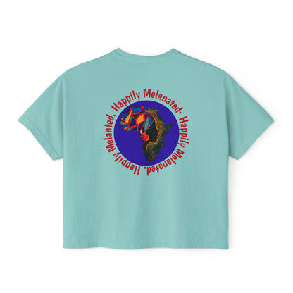 Women's Afrocentric Art Graphic Oversized Boxy T-shirt