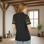 African Print Polo Shirt — Bold Kente-Inspired Pattern Printify