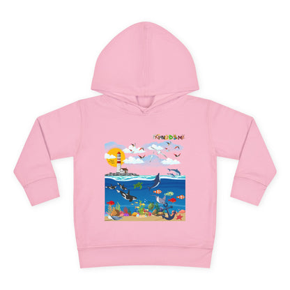 Ocean Friends Toddler Pullover Fleece Hoodie, Aquatic Theme Sweatshirt for Kids