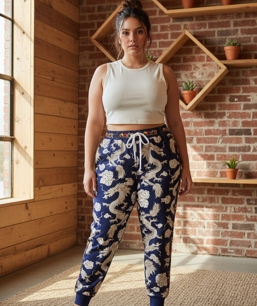 Dragon Print Athletic Joggers: A Blend of Comfort and Style for Unisex Lounge Wear Printify