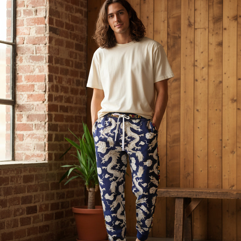 Dragon Print Athletic Joggers: A Blend of Comfort and Style for Unisex Lounge Wear Printify