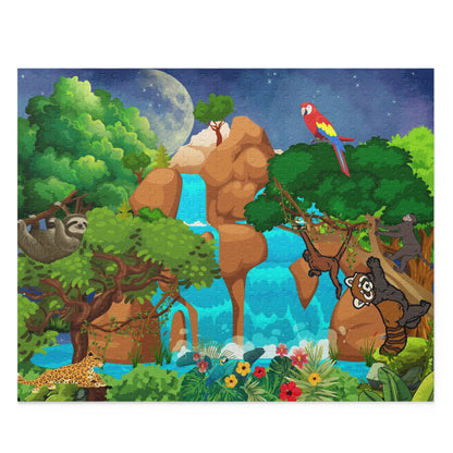 Vibrant Jungle Adventure Puzzle | 120, 252 & 500-Piece Options | Ideal Family Game Night