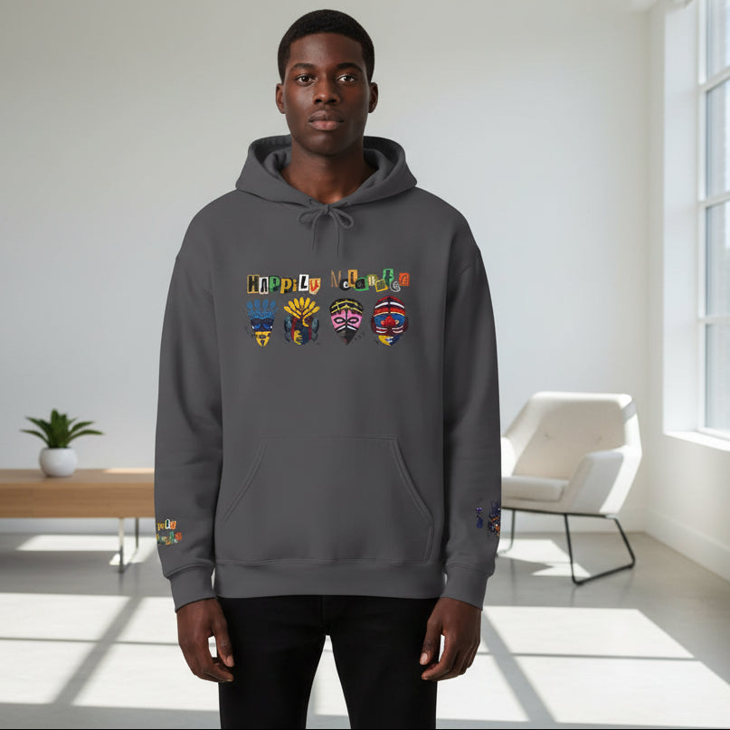 Ethnic Streetwear Unisex Heavy Blend, Hand-Drawn Tribal Music Art, Daily Wear Printify