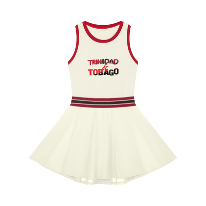 Trinidad and Tobago Flag Art Women's Color Block A-Line Sleeveless Dress