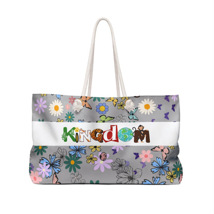 Vibrant Floral Kingdom Weekender Bag - Perfect for Travel & Beach
