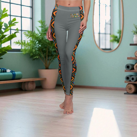 Handcrafted Tribal Print Leggings, Ethnic Pattern Women's Fashion
