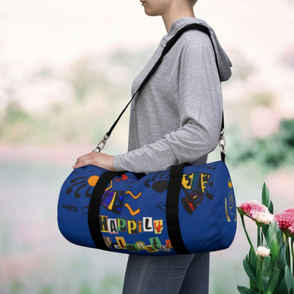 Afro Music Cartoon Piano Art Handcrafted Duffel Bag - Musician Gift, Travel Bag, Music Lover Gym Bag