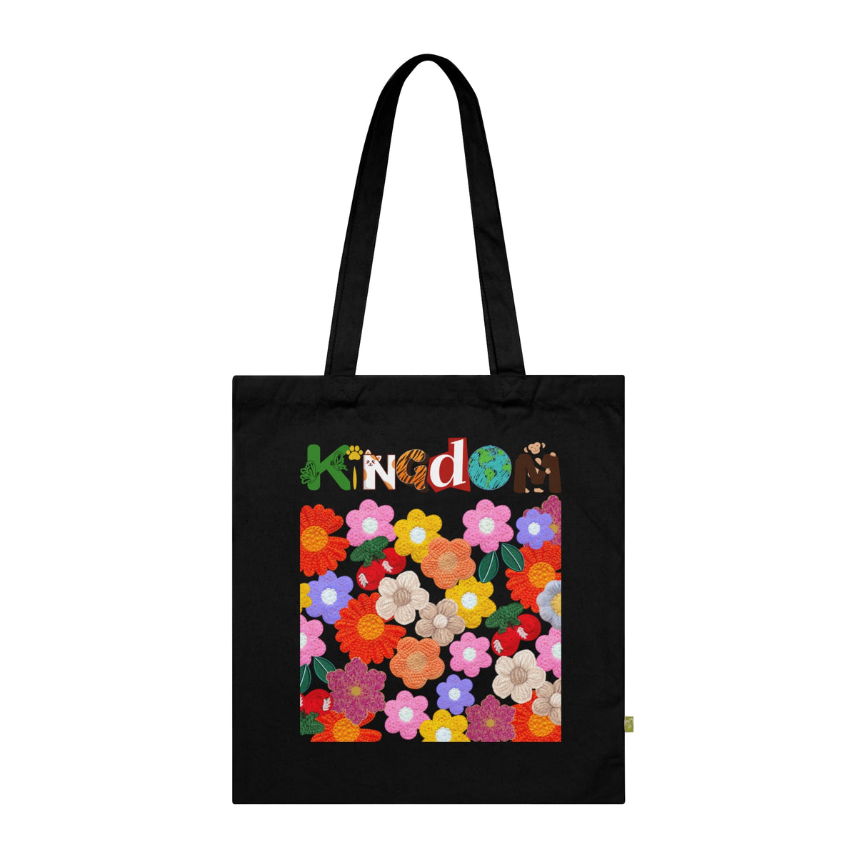 Kindness Floral Tote Bag – Colorful Organic Cotton Market Bag Printify