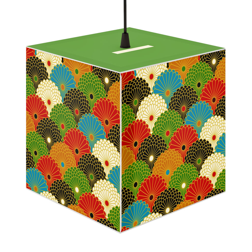 Japanese Fan Pattern Light Cube Lamp — Colorful Scallop Decorative Night Light Printify