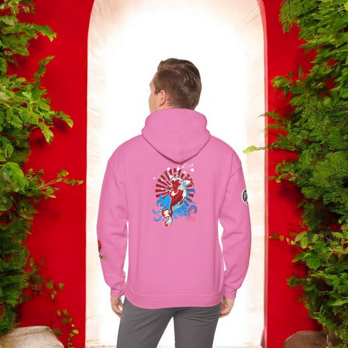 Koi Fish Graphic Hoodie, Unisex Heavy Blend Sweatshirt