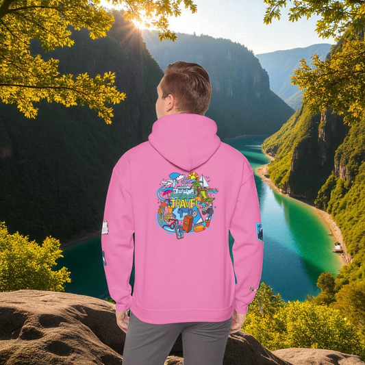 Travel Enthusiast Unisex Hoodie, Vacation Mode Graphic Sweatshirt, Wanderlust Gift