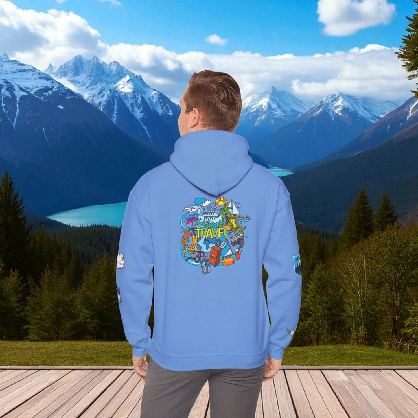 Travel Enthusiast Unisex Hoodie, Vacation Mode Graphic Sweatshirt, Adventure Clothing