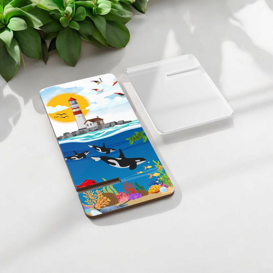 Colorful Ocean-Themed Smartphone Display Stand