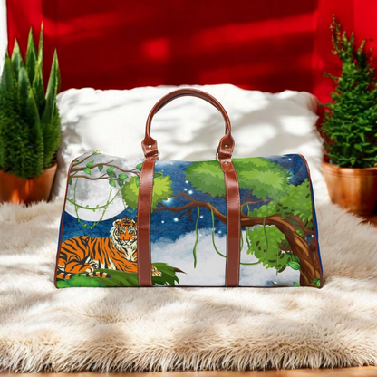 Wildlife Waterproof Travel Bag - Artistic Tiger Design for Adventurers