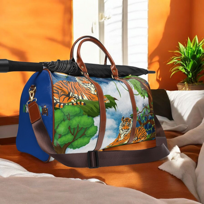 Wildlife Waterproof Travel Bag - Artistic Tiger Design for Adventurers