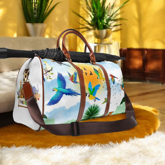 Vibrant Tropical Waterproof Travel Bag - Perfect for Adventurers and Getaways