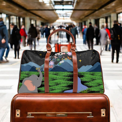Elephant Adventure Waterproof Travel Bag - Nature-Inspired Design for Eco-Friendly Travelers
