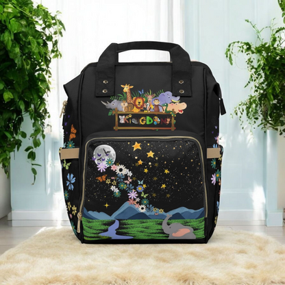 Whimsical Animal-Themed Multifunctional Diaper Backpack - Perfect for Parents on the Go!
