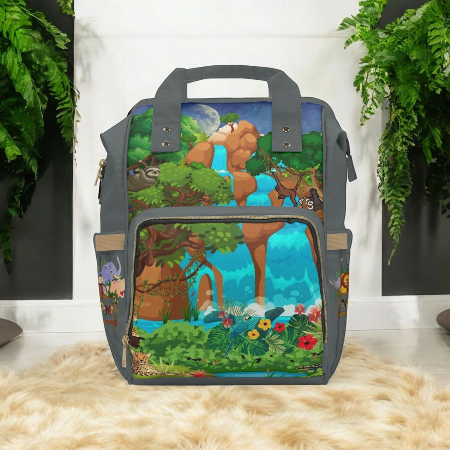 Adventurous Jungle Diaper Backpack for Parents