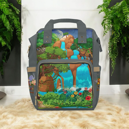 Adventurous Jungle Diaper Backpack for Parents
