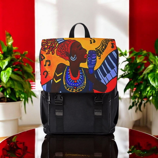 Vibrant Music-Inspired Unisex Shoulder Backpack - Stylish & Functional