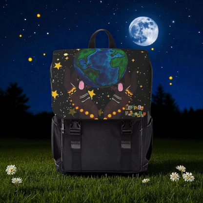 Colorful Earth-Themed Unisex Casual Shoulder Backpack - Perfect for Adventurers