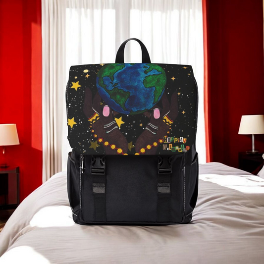Colorful Earth-Themed Unisex Casual Shoulder Backpack - Perfect for Adventurers