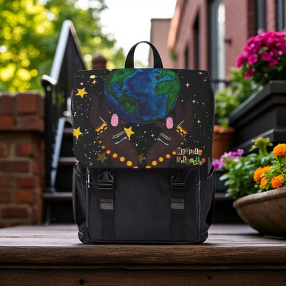 Colorful Earth-Themed Unisex Casual Shoulder Backpack - Perfect for Adventurers