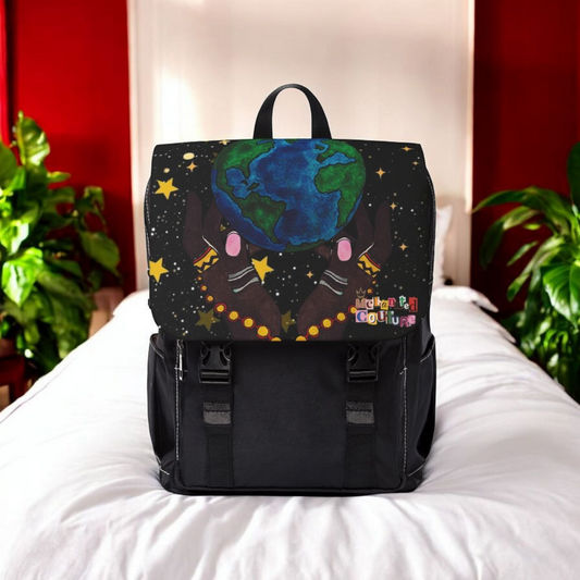 Colorful Earth-Themed Unisex Casual Shoulder Backpack - Perfect for Adventurers