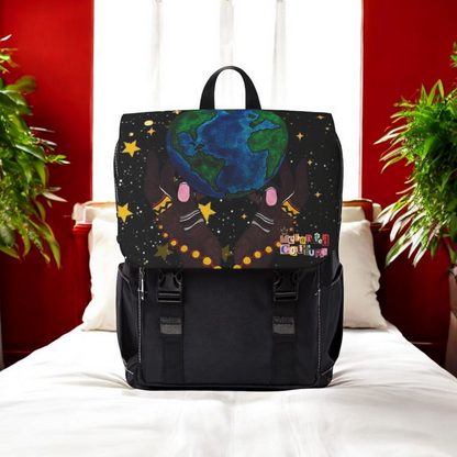 Colorful Earth-Themed Unisex Casual Shoulder Backpack - Perfect for Adventurers