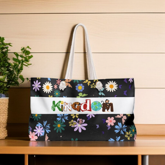 Vibrant Floral Kingdom Weekender Bag - Perfect for Travel & Beach