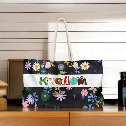 Vibrant Floral Kingdom Weekender Bag - Perfect for Travel & Beach