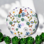 Floral Tufted Floor Pillow - Round Cushion for Cozy Decor Printify