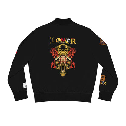 Wolf Themed Women's Bomber Jacket, Illusion Art Graphic Outerwear
