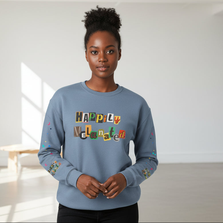 Galaxy Art Unisex Sweatshirt, Handcrafted Space Design, Celestial Print