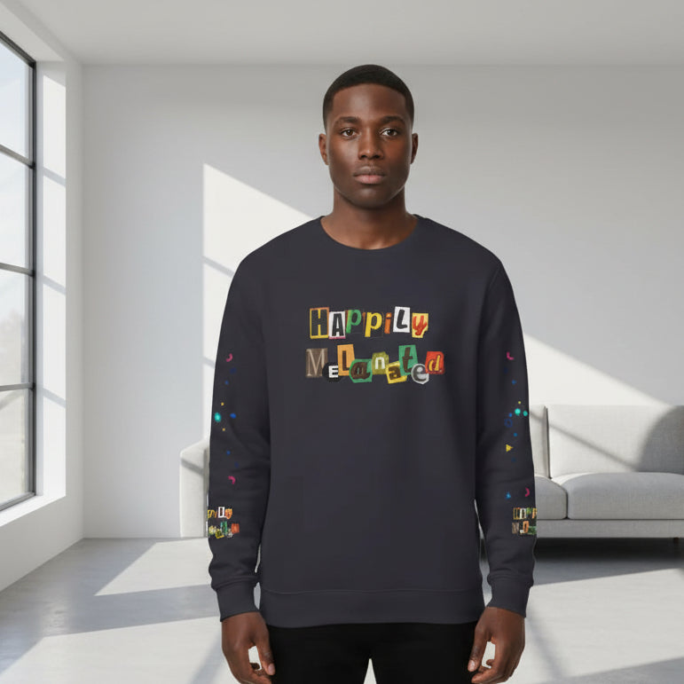 Galaxy Art Unisex Sweatshirt, Handcrafted Space Design, Celestial Print
