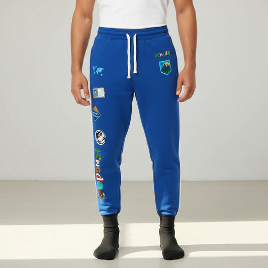 Graphic Travel-Inspired Athletic Unisex Joggers | Casual Fitness Pants