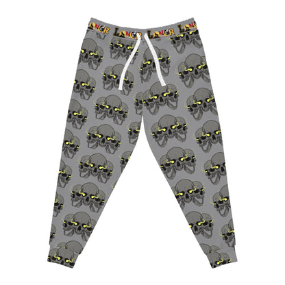 Unisex Skull Print Athletic Joggers, Trendy Loungewear, Casual Fitness Pants