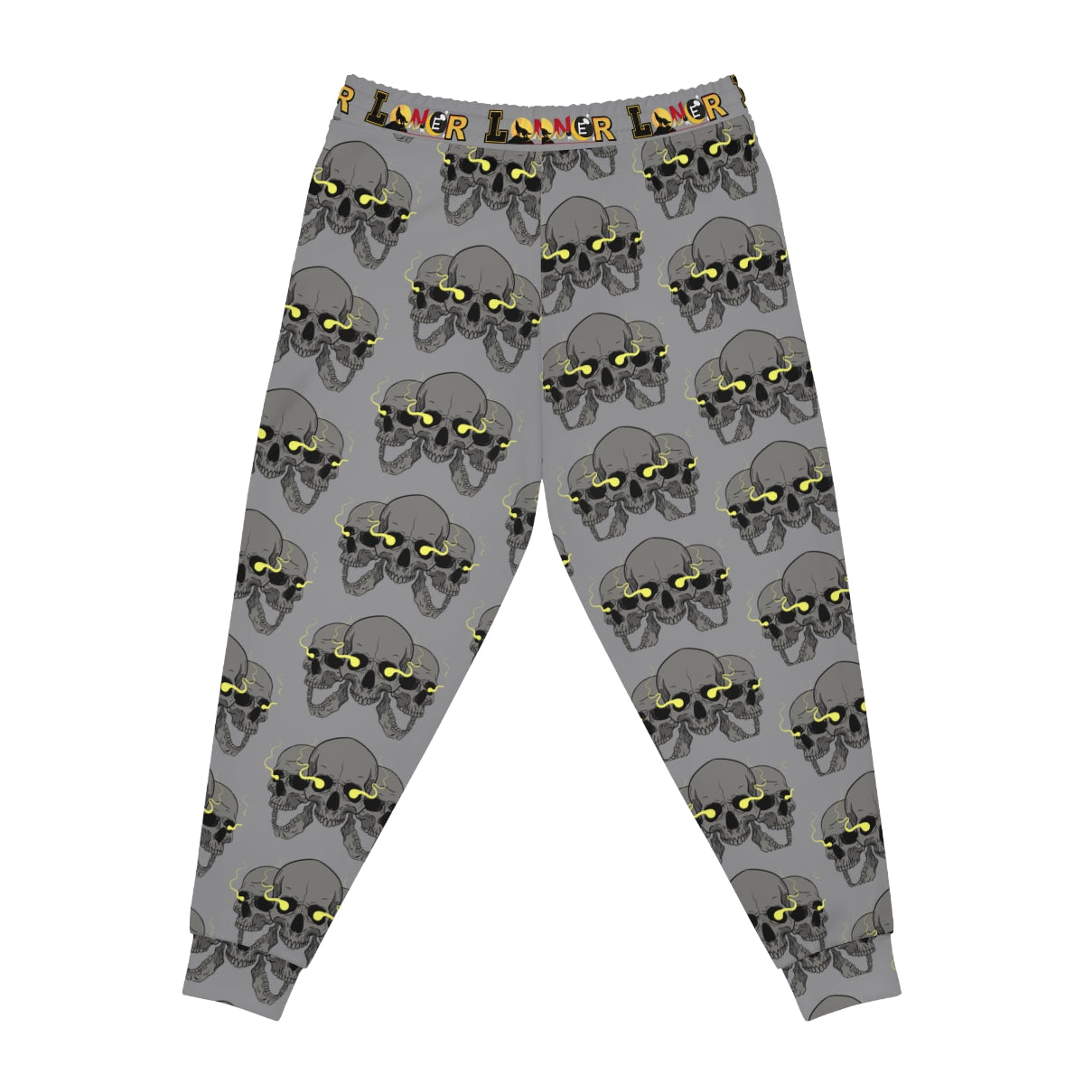Unisex Skull Print Athletic Joggers, Trendy Loungewear, Casual Fitness Pants