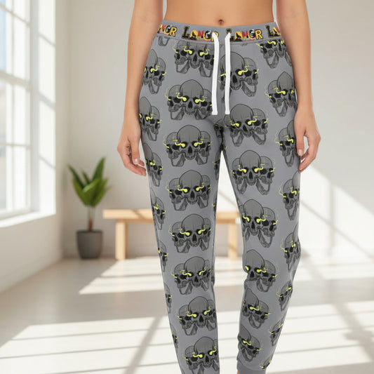Unisex Skull Print Athletic Joggers, Trendy Loungewear, Casual Fitness Pants