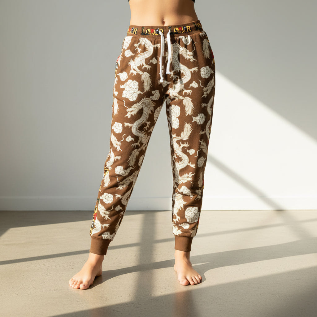 Dragon Print Athletic Joggers for Comfort & Style, Unisex Lounge Pants