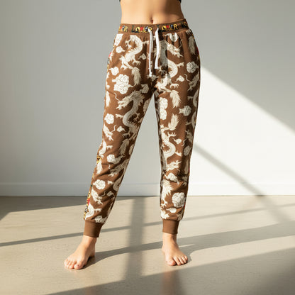 Dragon Print Athletic Joggers for Comfort & Style, Unisex Lounge Pants