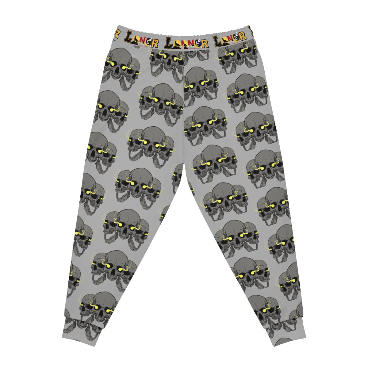 Unisex Skull Print Athletic Joggers, Trendy Loungewear, Casual Fitness Pants