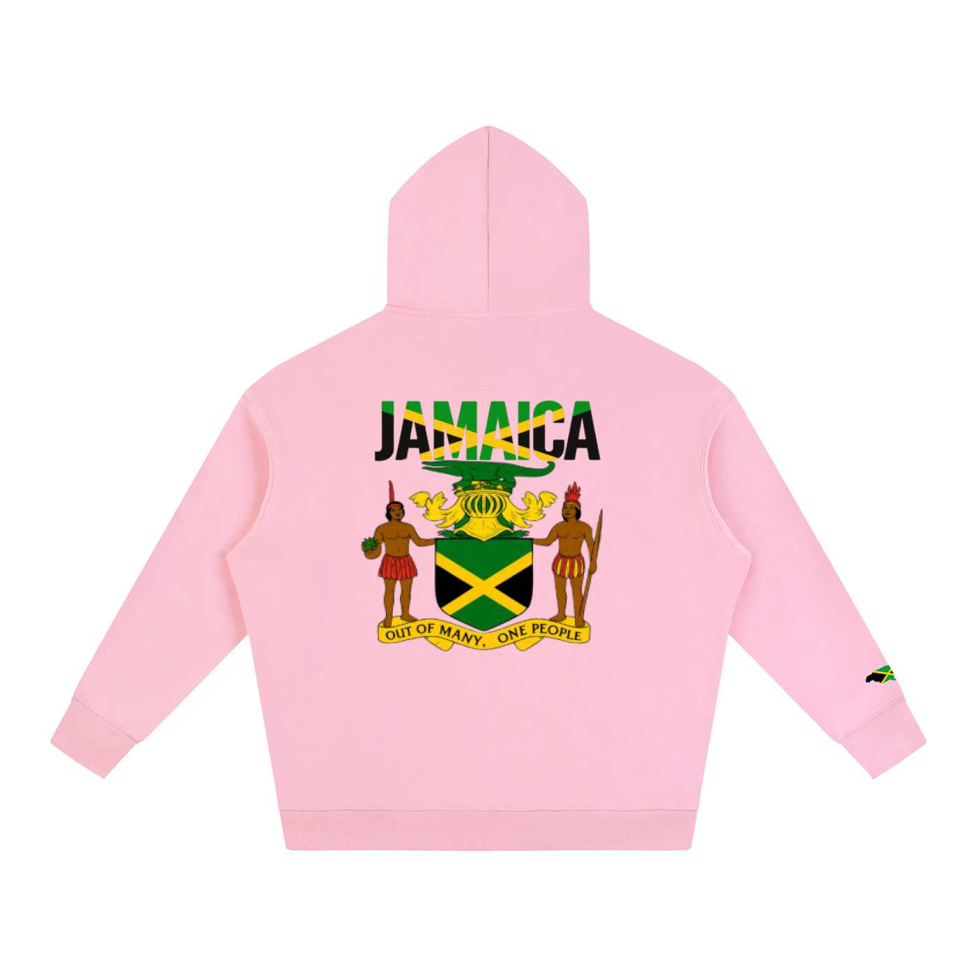 Jamaican Pride and Flag Themed Graphic Fleeced Unisex Hoodie