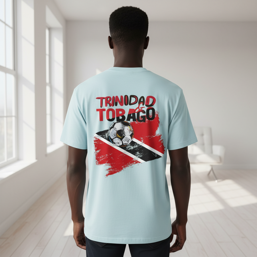 Trinidad Flag Themed Graphic Unisex Oversized T-Shirt