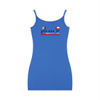 Women's Sleeveless Fitted Dress Featuring the Chilean Flag Design