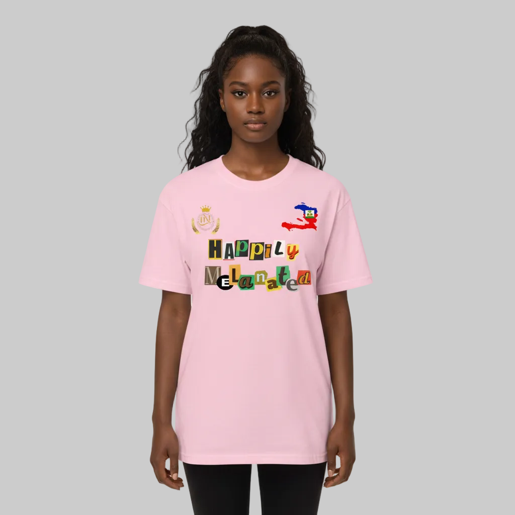 Haiti Flag Themed Vintage Wash Cotton Graphic Unisex T-Shirt
