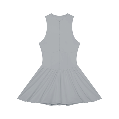 Women’s Ruched Sleeveless Full-Zip Summer  Dress