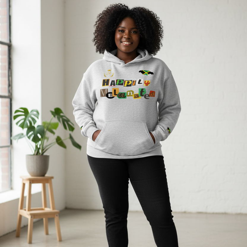 Jamaica Flag Themed Graphic Oversize Fleeced Unisex Hoodie